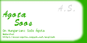 agota soos business card