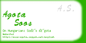 agota soos business card